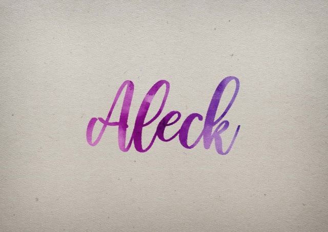 Free photo of Aleck Watercolor Name DP