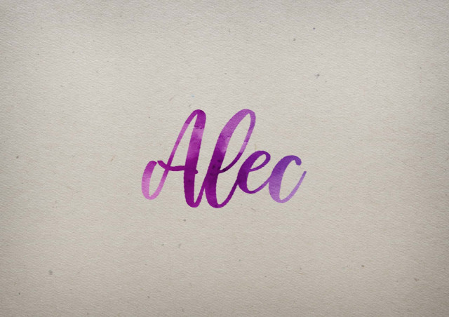 Free photo of Alec Watercolor Name DP