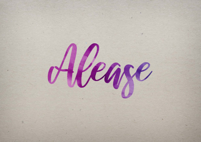 Free photo of Alease Watercolor Name DP