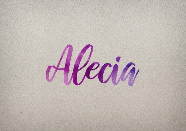 Free photo of Alecia Watercolor Name DP