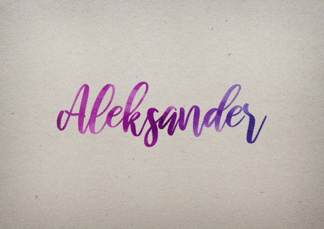 Free photo of Aleksander Watercolor Name DP