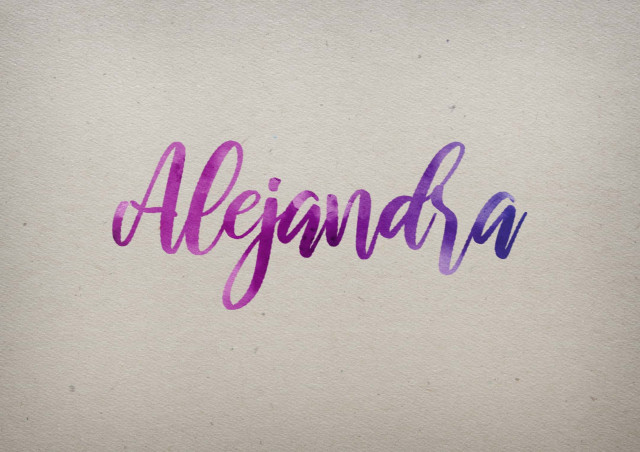 Free photo of Alejandra Watercolor Name DP