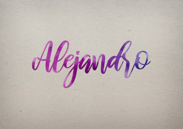 Free photo of Alejandro Watercolor Name DP