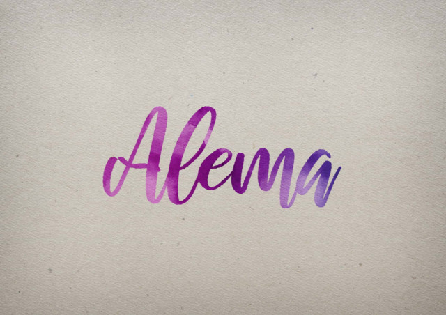 Free photo of Alema Watercolor Name DP