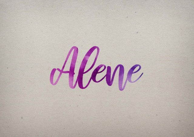 Free photo of Alene Watercolor Name DP