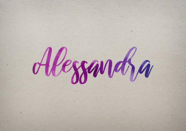 Free photo of Alessandra Watercolor Name DP