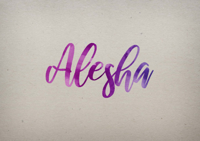 Free photo of Alesha Watercolor Name DP