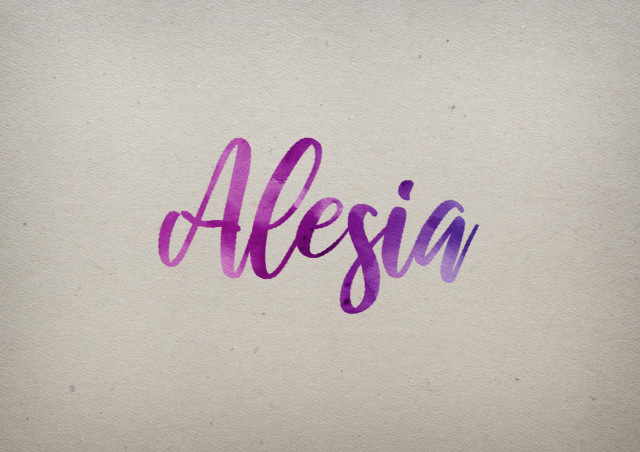 Free photo of Alesia Watercolor Name DP