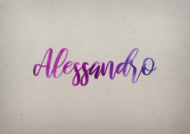 Free photo of Alessandro Watercolor Name DP