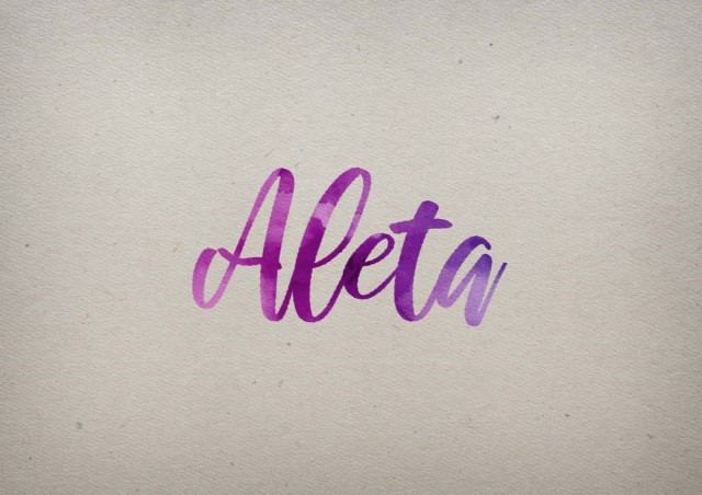 Free photo of Aleta Watercolor Name DP