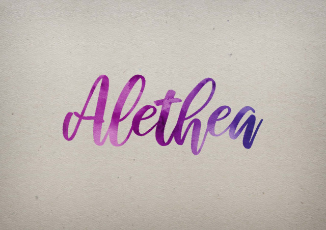 Free photo of Alethea Watercolor Name DP