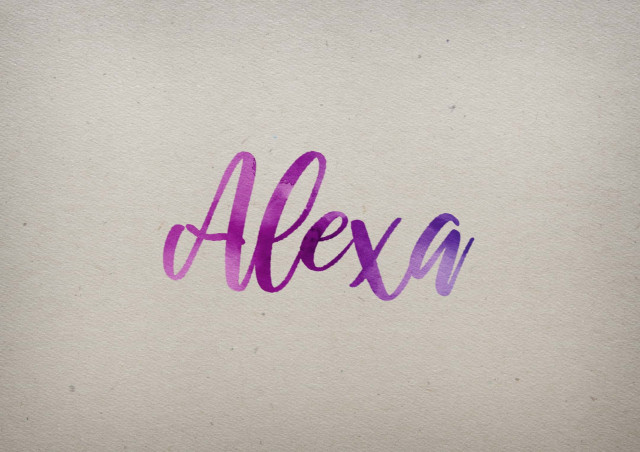 Free photo of Alexa Watercolor Name DP
