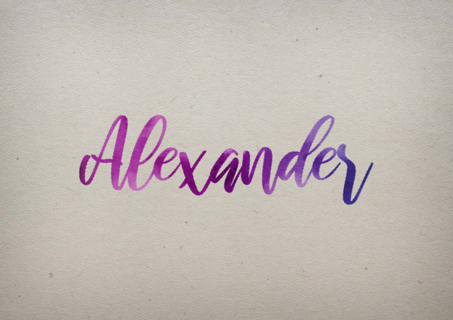 Free photo of Alexander Watercolor Name DP