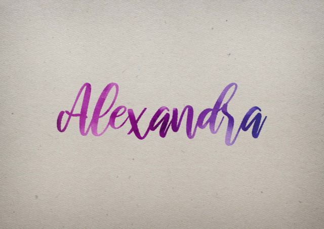 Free photo of Alexandra Watercolor Name DP