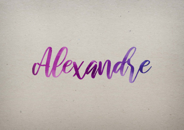 Free photo of Alexandre Watercolor Name DP