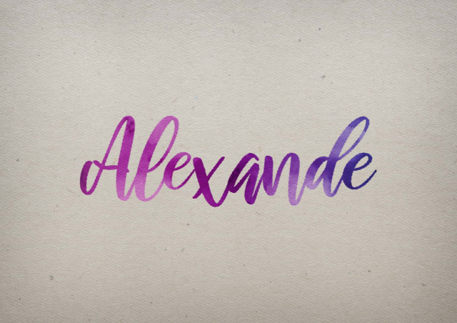 Free photo of Alexande Watercolor Name DP