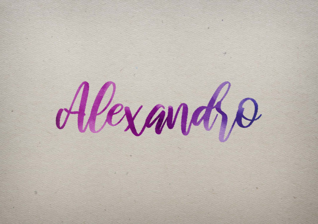 Free photo of Alexandro Watercolor Name DP