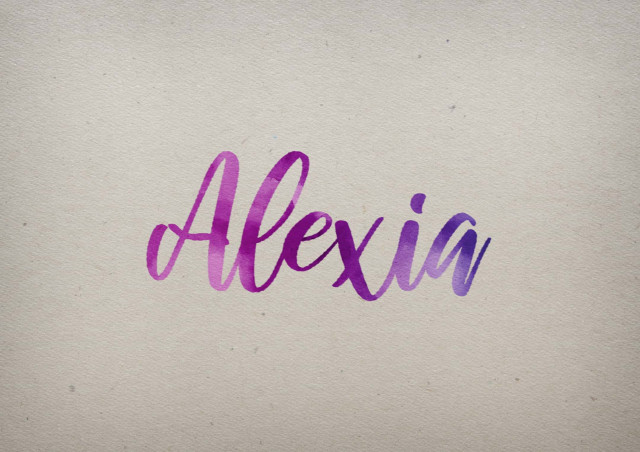 Free photo of Alexia Watercolor Name DP