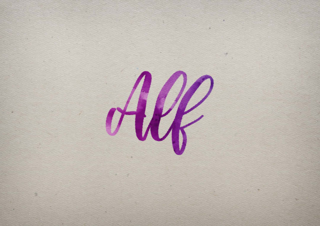 Free photo of Alf Watercolor Name DP