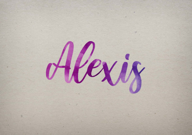 Free photo of Alexis Watercolor Name DP