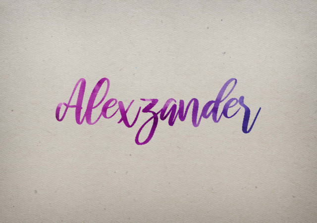 Free photo of Alexzander Watercolor Name DP