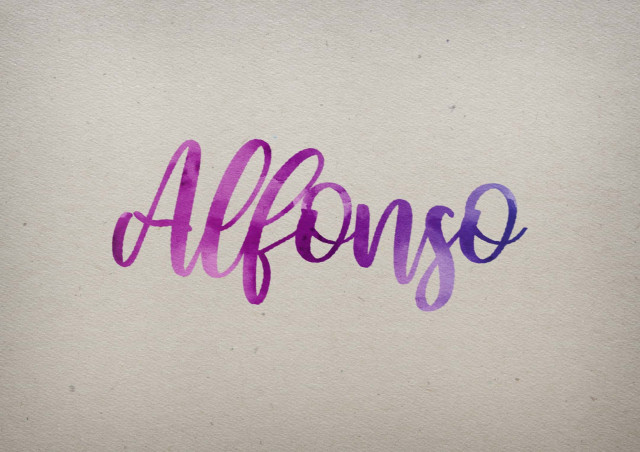 Free photo of Alfonso Watercolor Name DP