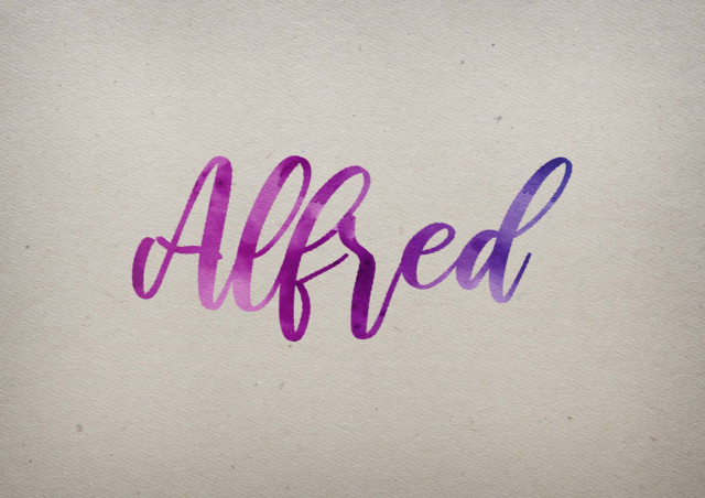 Free photo of Alfred Watercolor Name DP