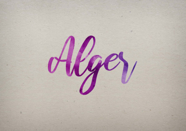 Free photo of Alger Watercolor Name DP