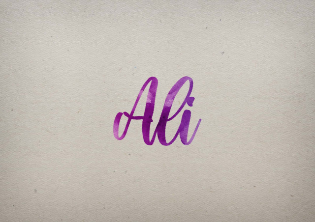 Free photo of Ali Watercolor Name DP