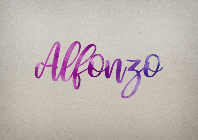 Free photo of Alfonzo Watercolor Name DP