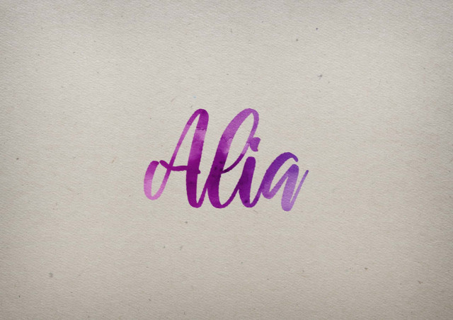 Free photo of Alia Watercolor Name DP