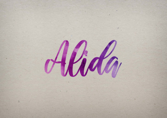 Free photo of Alida Watercolor Name DP