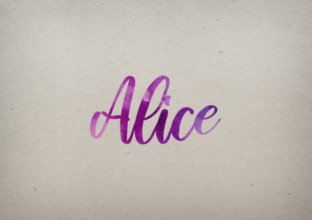 Free photo of Alice Watercolor Name DP