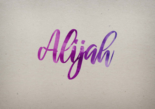 Free photo of Alijah Watercolor Name DP