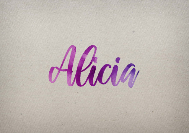 Free photo of Alicia Watercolor Name DP