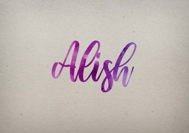 Free photo of Alish Watercolor Name DP