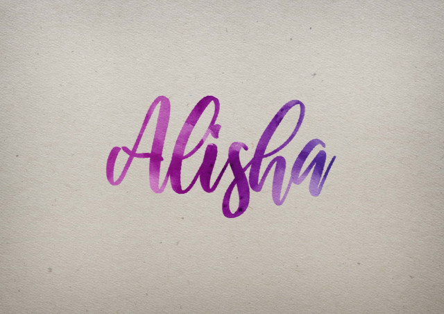 Free photo of Alisha Watercolor Name DP
