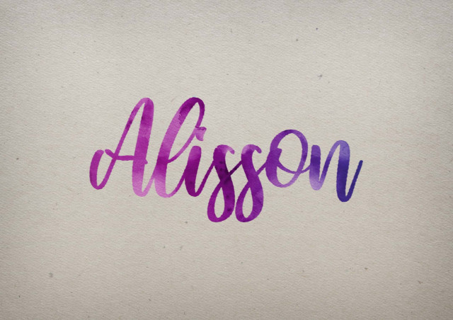 Free photo of Alisson Watercolor Name DP