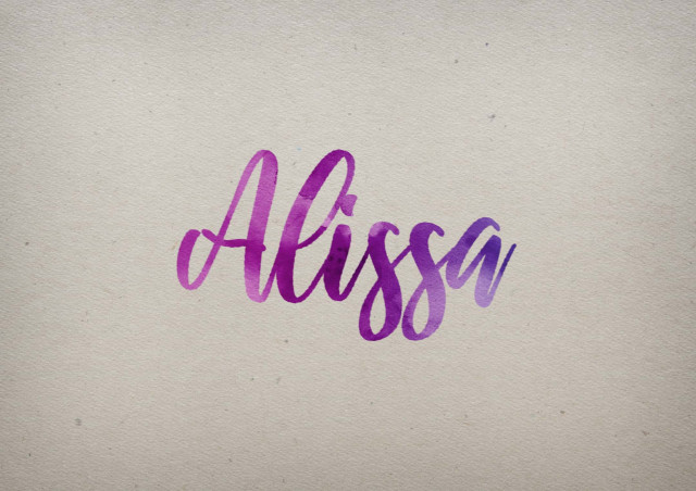 Free photo of Alissa Watercolor Name DP
