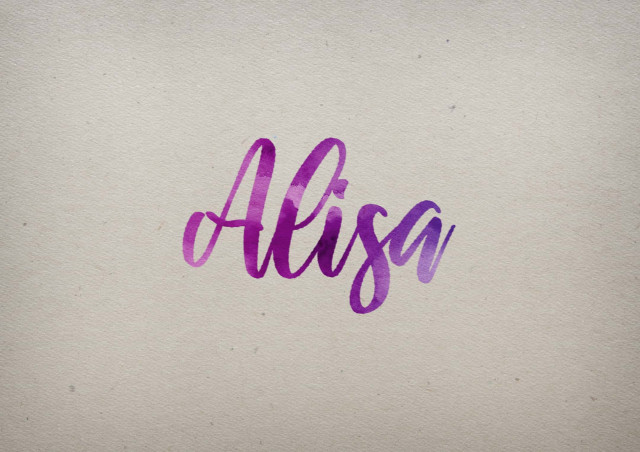 Free photo of Alisa Watercolor Name DP