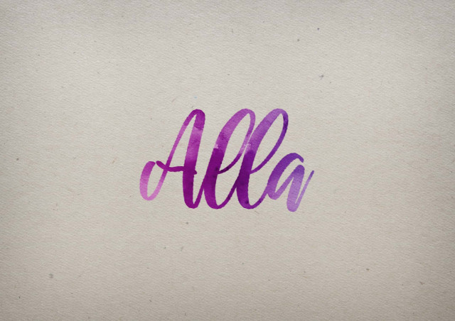 Free photo of Alla Watercolor Name DP