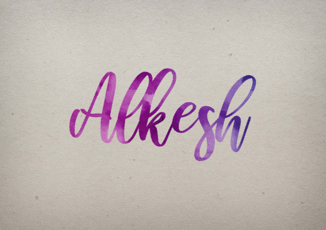 Free photo of Alkesh Watercolor Name DP