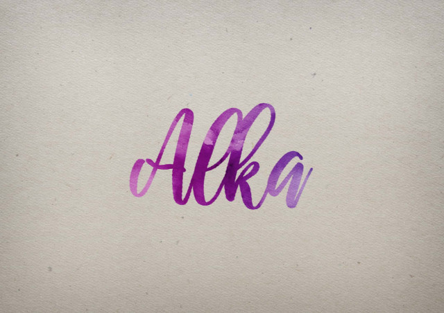 Free photo of Alka Watercolor Name DP