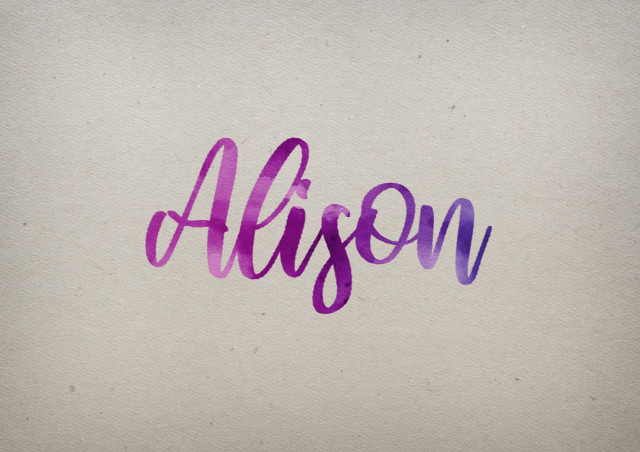 Free photo of Alison Watercolor Name DP