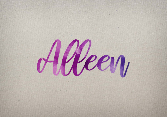 Free photo of Alleen Watercolor Name DP