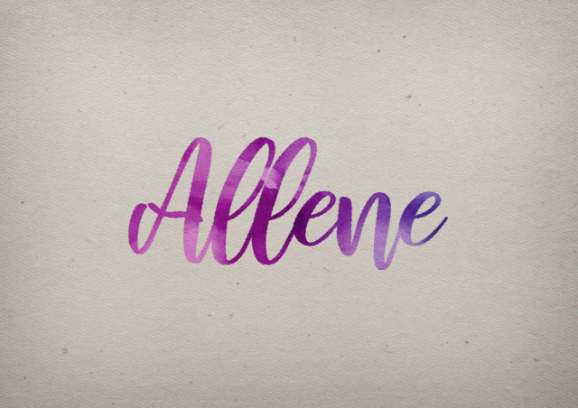 Free photo of Allene Watercolor Name DP