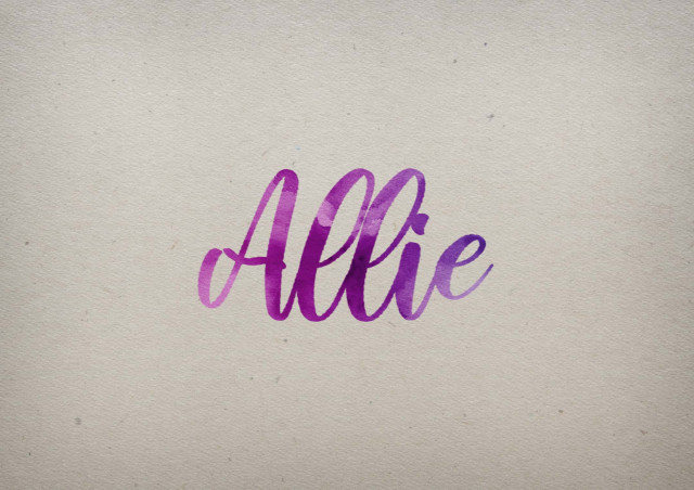 Free photo of Allie Watercolor Name DP