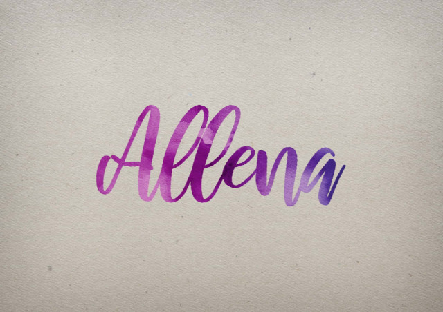 Free photo of Allena Watercolor Name DP