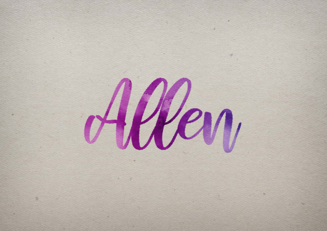 Free photo of Allen Watercolor Name DP