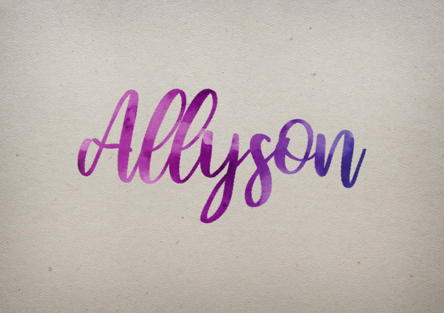 Free photo of Allyson Watercolor Name DP